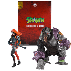 Spawn - She-Spawn 7in Action Figure & Cygor Megafig (Gold Label) 2pack Action Figure Set